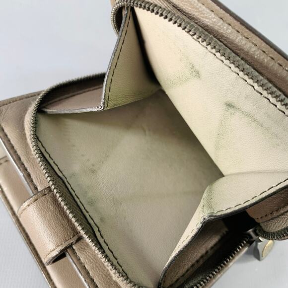 BOTTEGA VENETA Brown Woven Leather Intrecciato Small Flap Wallet - Picture 4 of 6